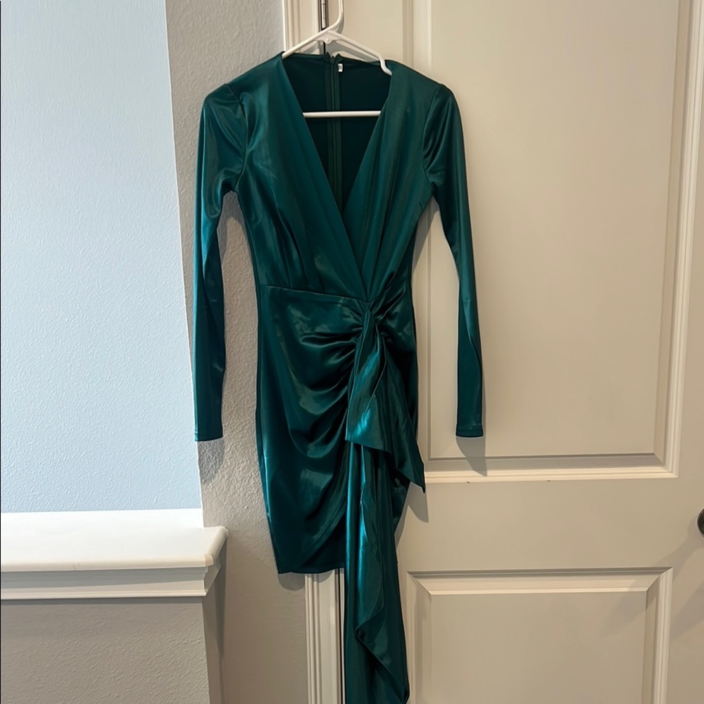 Elegant Teal Dress VINTAGE 80s